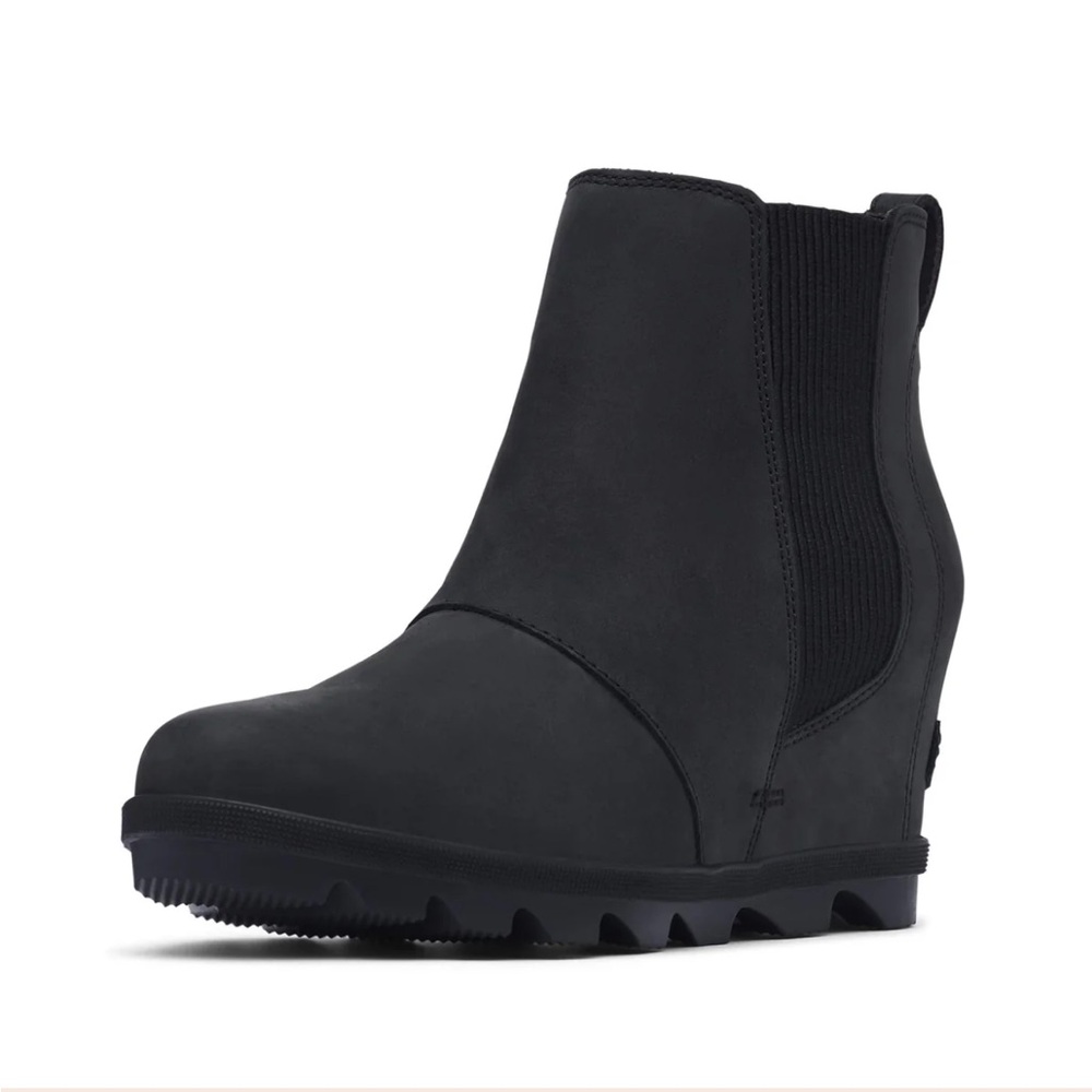Sorel Joan of Arctic Black Wedge Boots Size 7.5